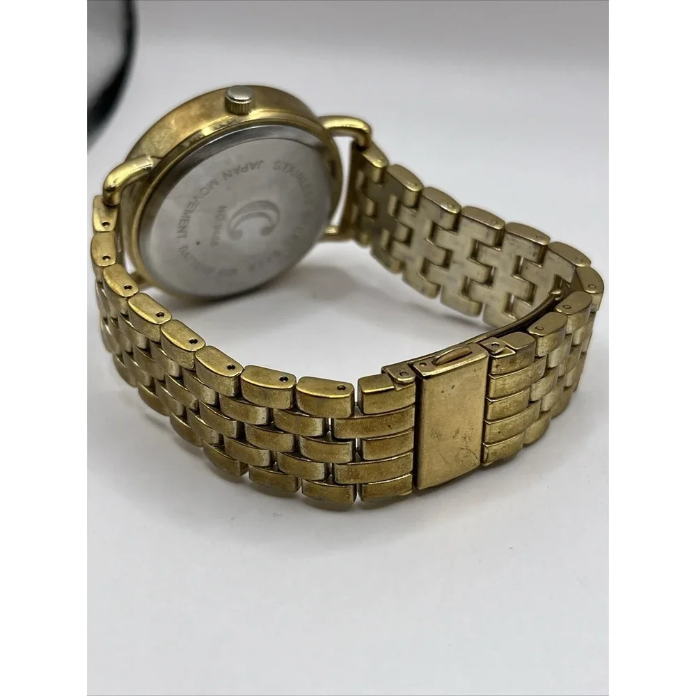 Charming Charlie Women's Quartz Watch 38mm Case Gold‎ Band- New Battery